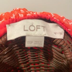 LOFT Red and Brown Woven Basket